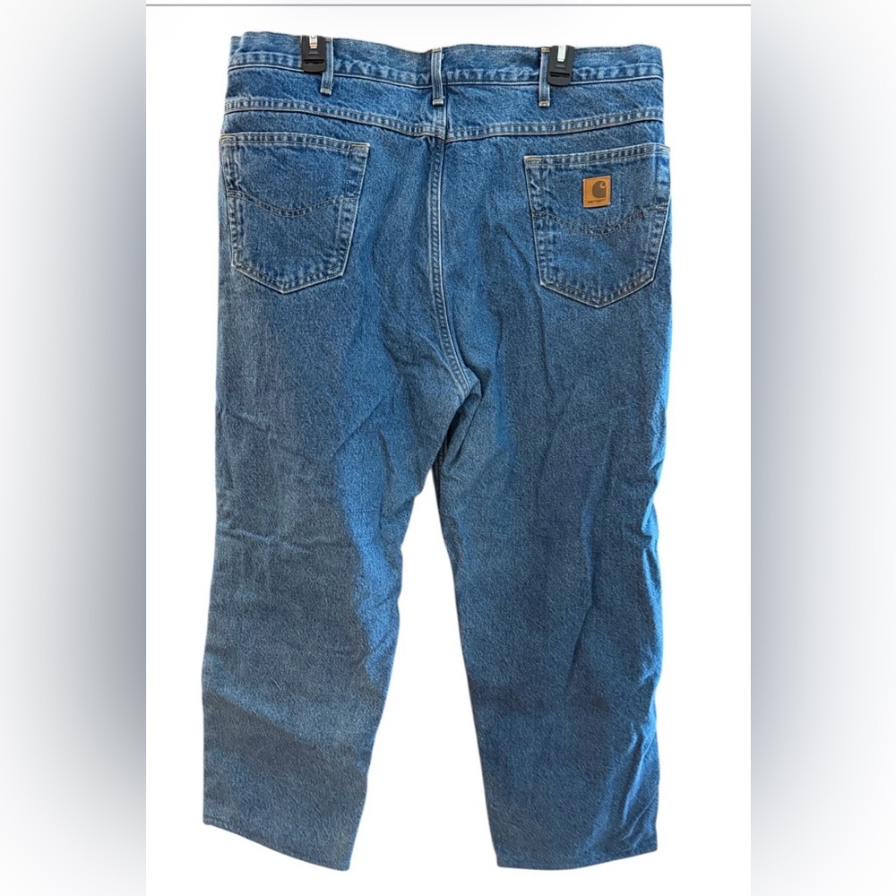 Carhartt flannel lined Blue Jeans 40x30 winter USA made - Picture 4 of 10
